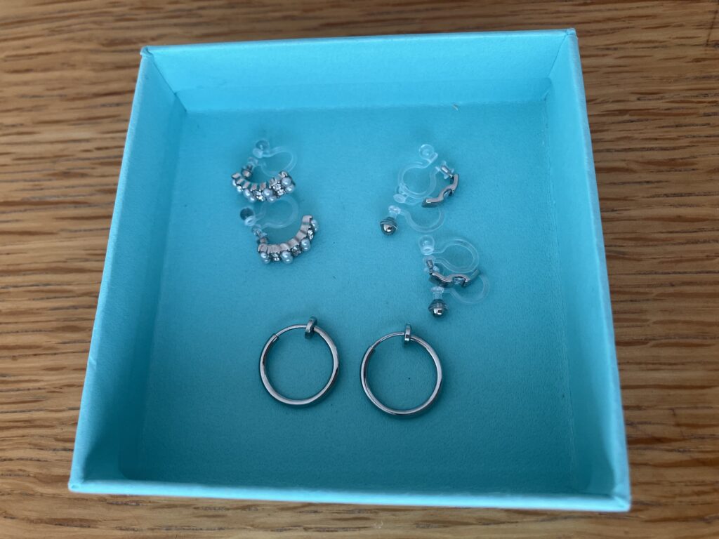 illusie300で購入したノンホールピアス３種類